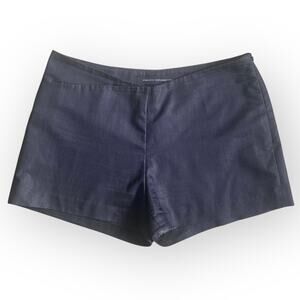 French Connection blue shorts, ladies 6 midrise flattering asymmetrical waist